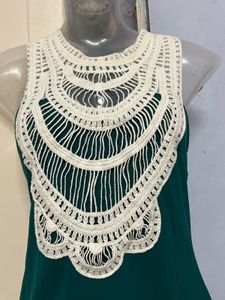 Chochet Green Designer Top