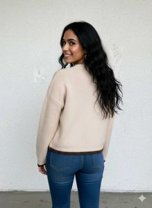 Bonjour Cropped Sweater