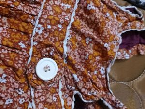 Floral Dress with Button