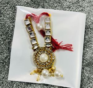 VARNI CREATION Ladoo Gopal Diamond and Moti Mala -
