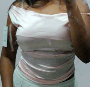 Pink Satin Halter Top