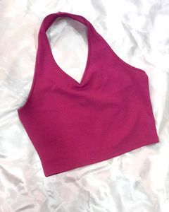 Hot Pink Halter Neck Top