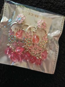 Stone Studded Drop Earrings