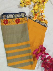 Elegant Floral Print Saree