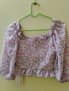 Urbanic Floral Crop Top For Sale