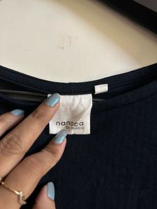 Casual Navy Blue Top