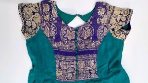 Traditional Embroidered Long Dress for Girl 4-7age