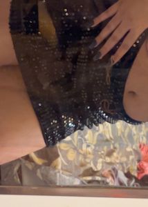 Sparkly Black Sequin Mini Skirt