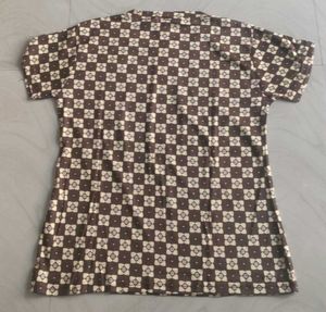 Brown Checkered Pajama Set