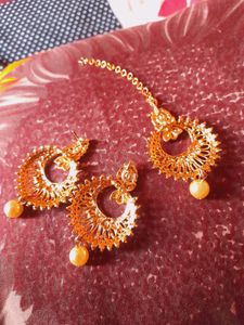 Earings with Mang tika combo set