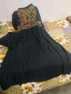 Embroidered Black Pant Designer Kurta Suit