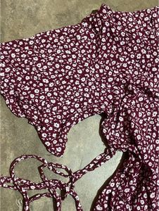 Floral Print Tie Waist Dress