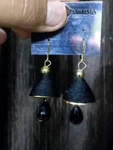 Black Jhumka Earrings