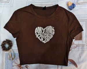 Coffee Brown Crop Top