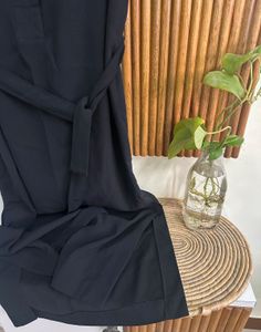 M&amp;S - Black Belted Dress, Bust - 34