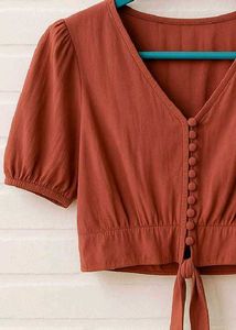 Cute Tie-Front Crop Top