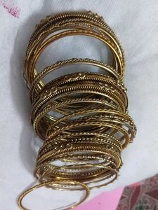 Gold Tone Bangle Set
