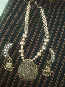 Peacock Earrings And Neck Piece