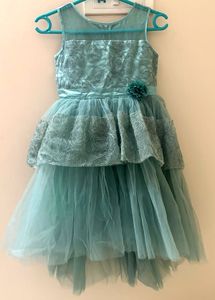 Sea Green Coloured Layered Frock