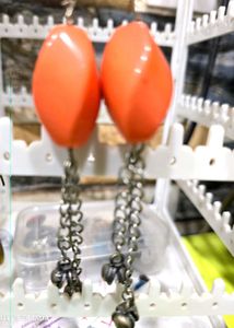 Orange Drop Earrings