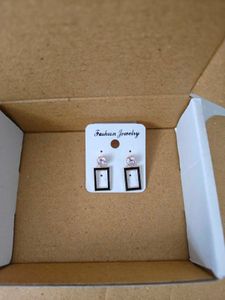 Chic Square Dangle Earrings New With Tags