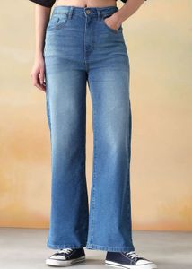 Wide Leg Denim Jeans