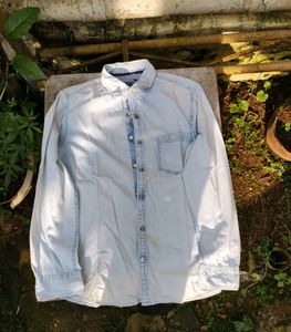 BUFFALO Light Blue Denim Shirt (Slim Fit)