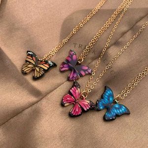Butterfly Pendant Necklace Set Only 1