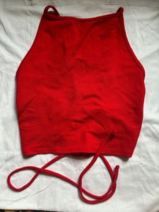 Garage red Back less Crop Top ❤️