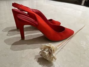 Pramod Red Slingback Heels