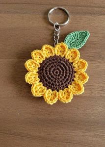 Crochet Flower Keychain