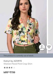 Outryt Women Crop Shirt ❤️