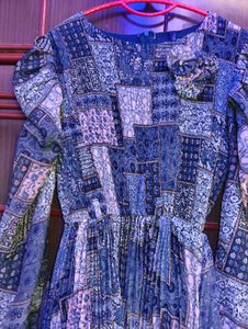 Patchwork Print Maxi Dress