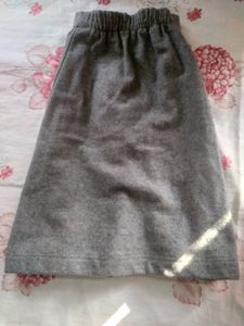 Gray Wool Skirt