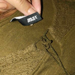 Olive Green Tassel Top