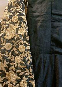 Beautiful Black Heavy Anarkali With Dupatta