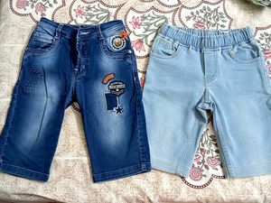 Denim Shorts 6-7 Years Boy Or Girl Blue