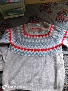 Pink Heart Sweater For Women