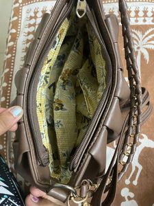 Brown Leather Sling bag / Handbag