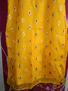 New Yellow Kurta with attached sleeves