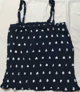 Navy Heart Shaped Tank Top