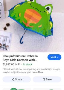 Cute Frog Character Umbrella