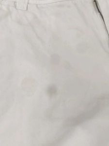 White Casual denim Shorts