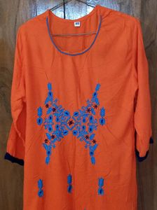 Embroidered Kurta Set🧡💙