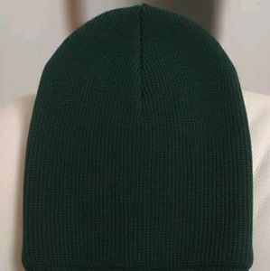 Green woollen Knitted Monkey cap