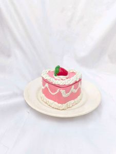 Handmade Heart shape Cake Clay Trinket