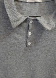 Polo Collar Loose Crop Sweatshirt