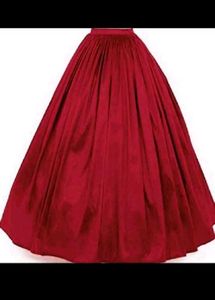 Girls Beautiful Long Golden And Red Skirts.