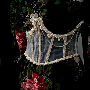 Pearl Embellished Corset Blet