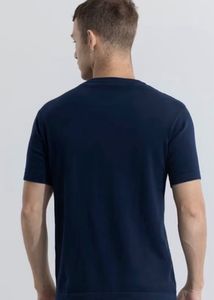 Navy Blue Textured Knit style Tee